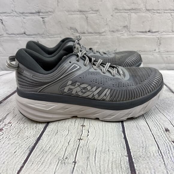 Mens Size 7 Hoka One One‎ Bondi 7 Wild Dove Grey Bondi 7 1110518WDDS - Picture 7 of 12